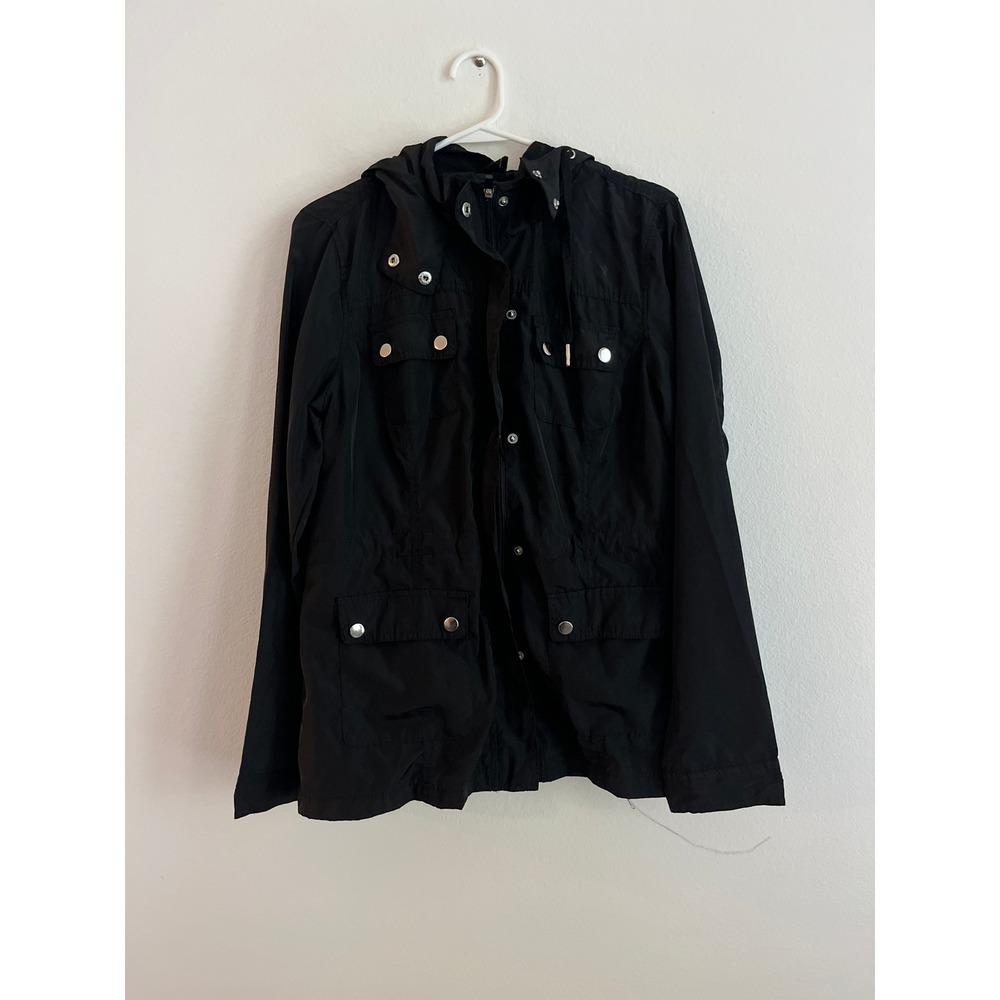 Athletic Collection by‎ 26 International Black Hooded Jacket Windbreaker L